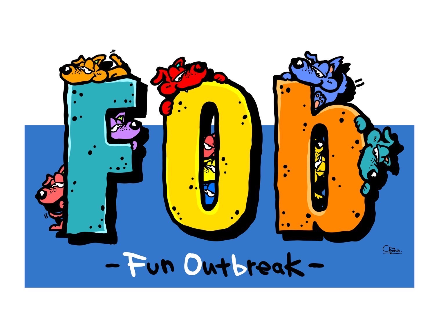 FunOutbreakの名前を表すFObイラスト